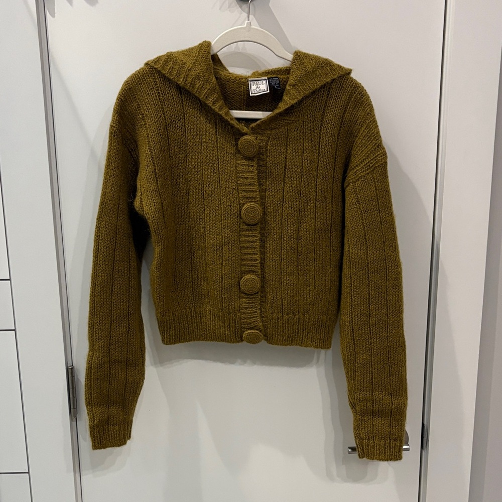 Cozy Olive Button-Up Cardigan